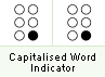 capitalised word indicator : dots 6, 6