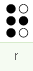 r : dots 1 2 3 5