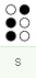 s : dots 2 3 4
				