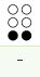 hyphen: dots 3 6